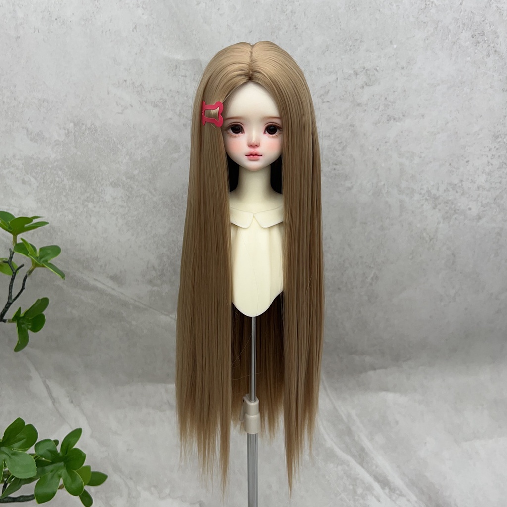 1/4 1/3 1/6 センター分け ストレート ドール用ウィッグ 耐熱