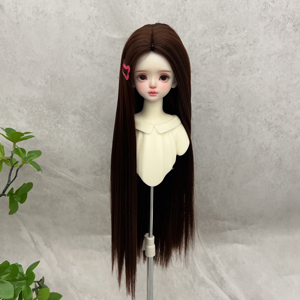 1/4 1/3 1/6 センター分け ストレート ドール用ウィッグ 耐熱