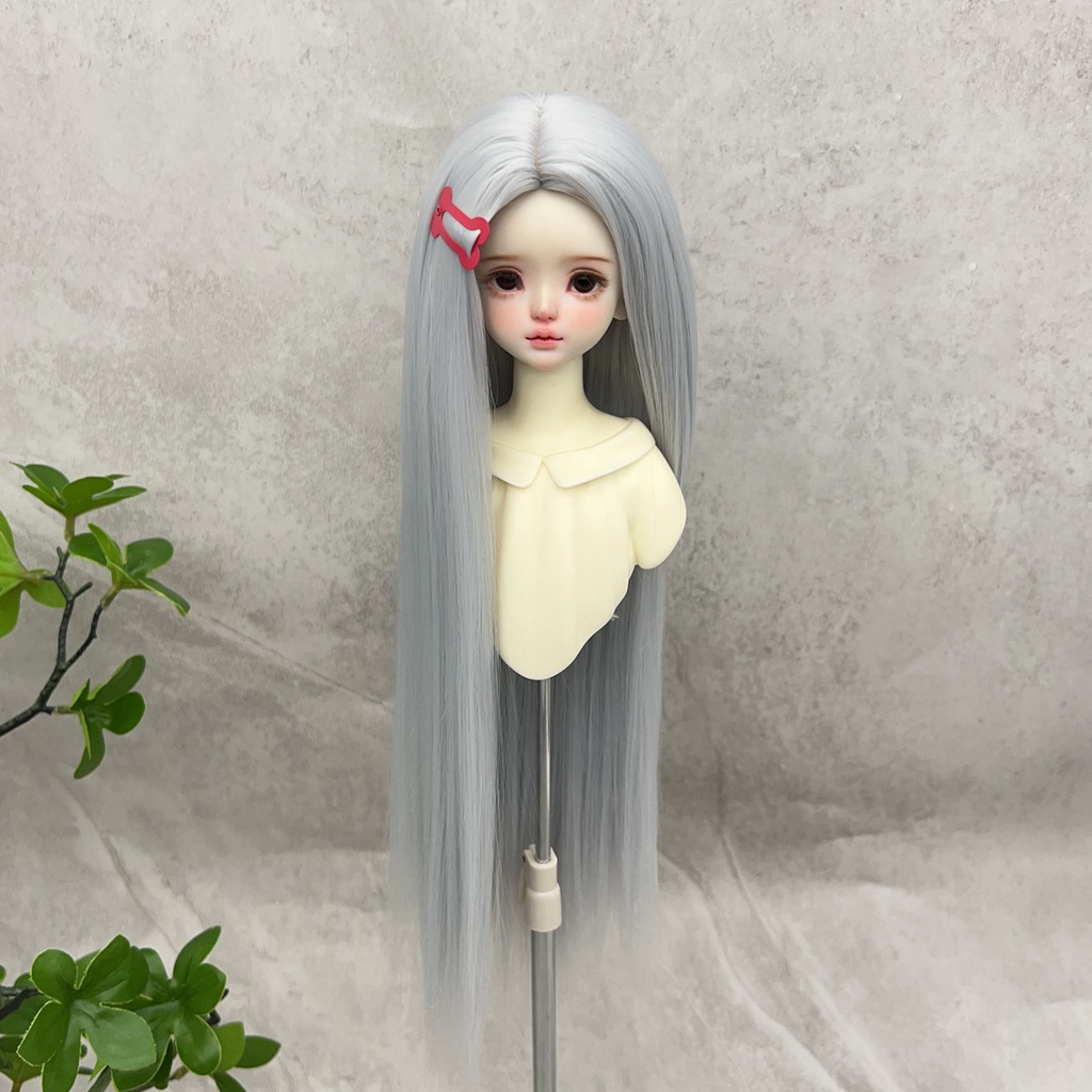 1/4 1/3 1/6 センター分け ストレート ドール用ウィッグ 耐熱