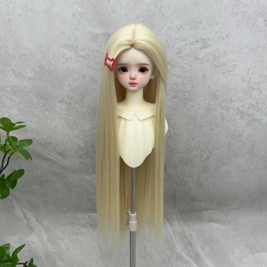 1/4 1/3 1/6 センター分け ストレート ドール用ウィッグ 耐熱