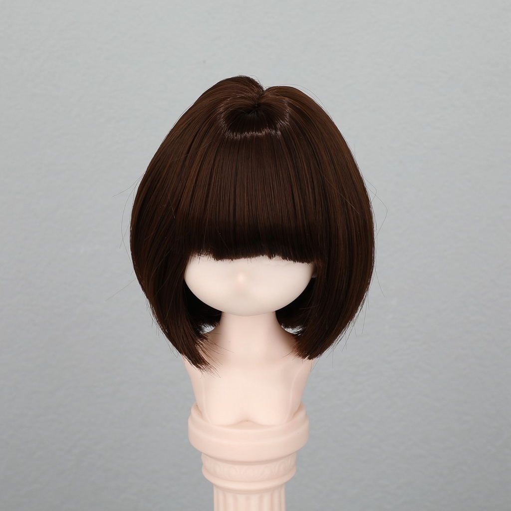 1/4 1/3 1/6 ショートボブ ドール用ウィッグ 耐熱 シルク調ファイバー