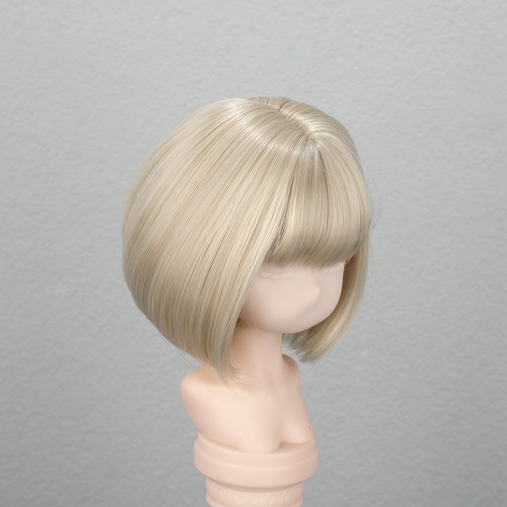 1/4 1/3 1/6 ショートボブ ドール用ウィッグ 耐熱 シルク調ファイバー