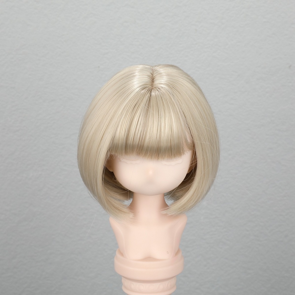 1/4 1/3 1/6 ショートボブ ドール用ウィッグ 耐熱 シルク調ファイバー