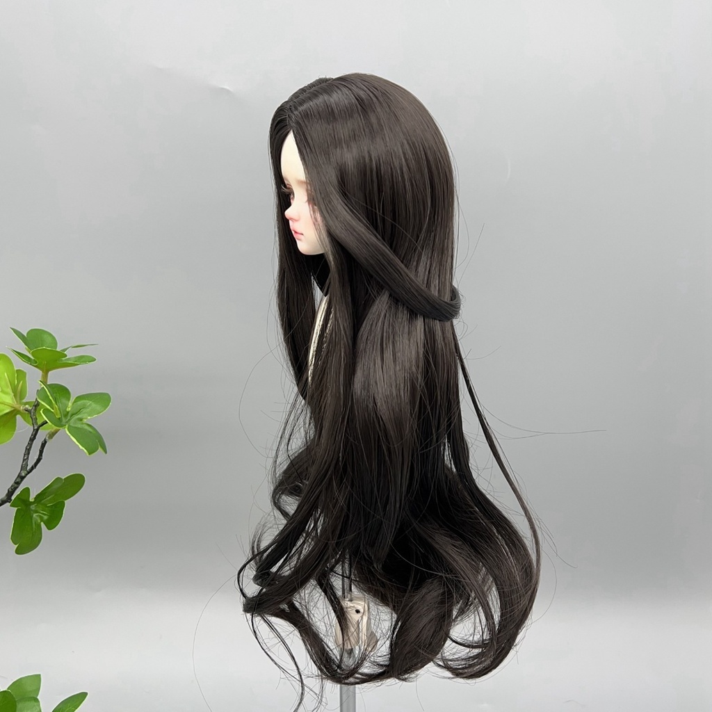 1/4 1/3 1/6 センター分け ゆるウェーブ ドール用ウィッグ 耐熱