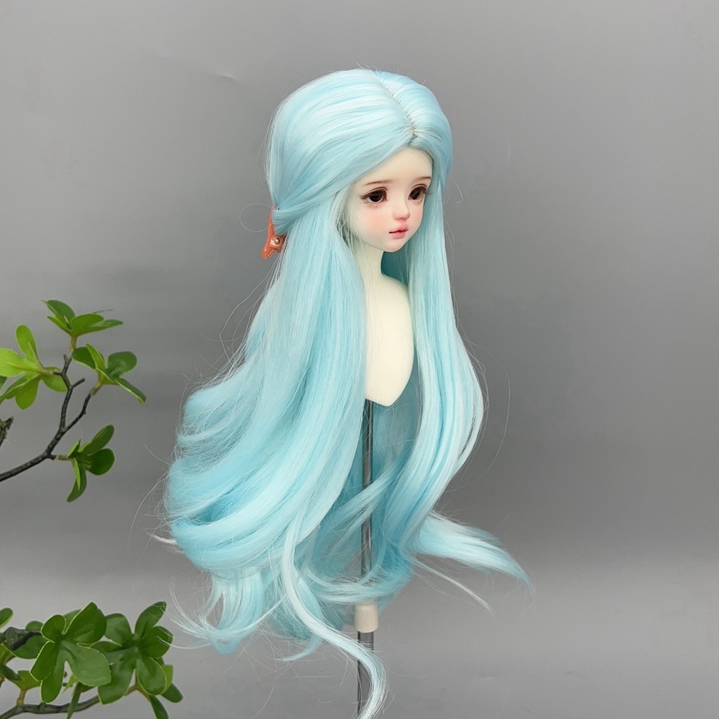 1/4 1/3 1/6 センター分け ゆるウェーブ ドール用ウィッグ 耐熱