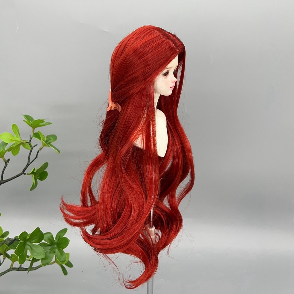 1/4 1/3 1/6 センター分け ゆるウェーブ ドール用ウィッグ 耐熱