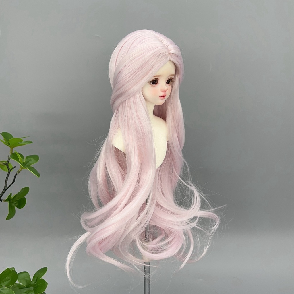 1/4 1/3 1/6 センター分け ゆるウェーブ ドール用ウィッグ 耐熱