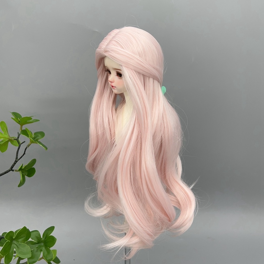 1/4 1/3 1/6 センター分け ゆるウェーブ ドール用ウィッグ 耐熱