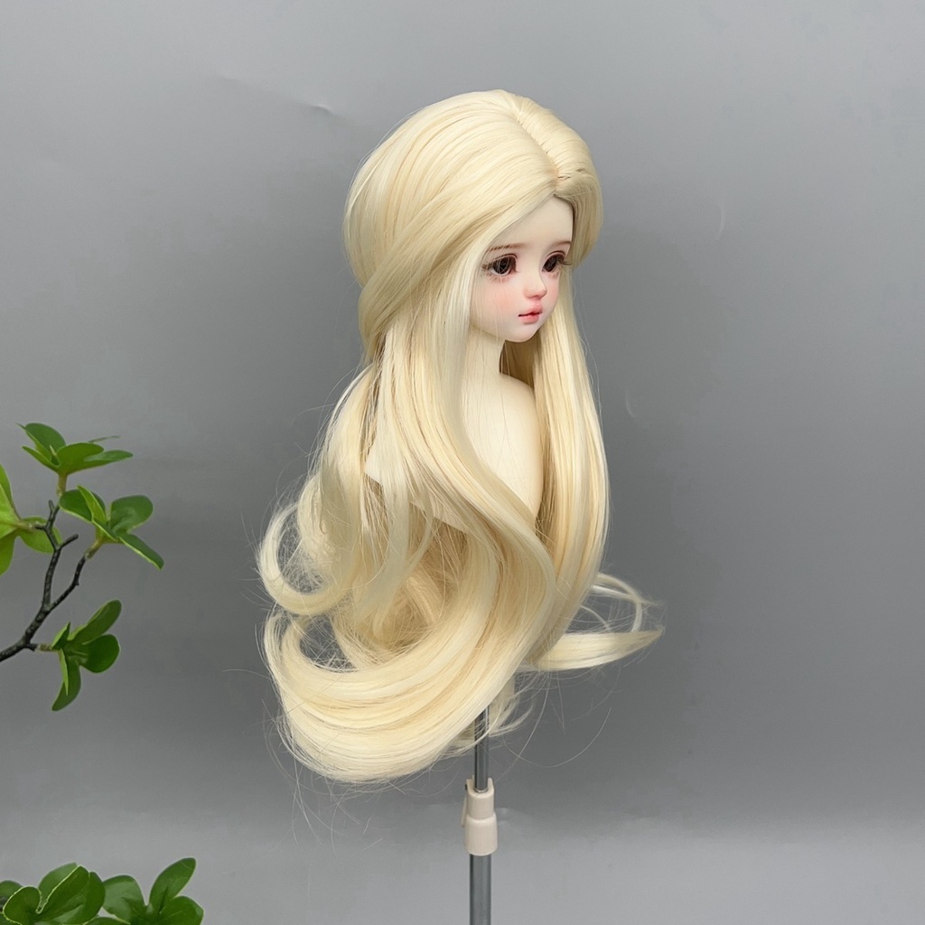 1/4 1/3 1/6 センター分け ゆるウェーブ ドール用ウィッグ 耐熱