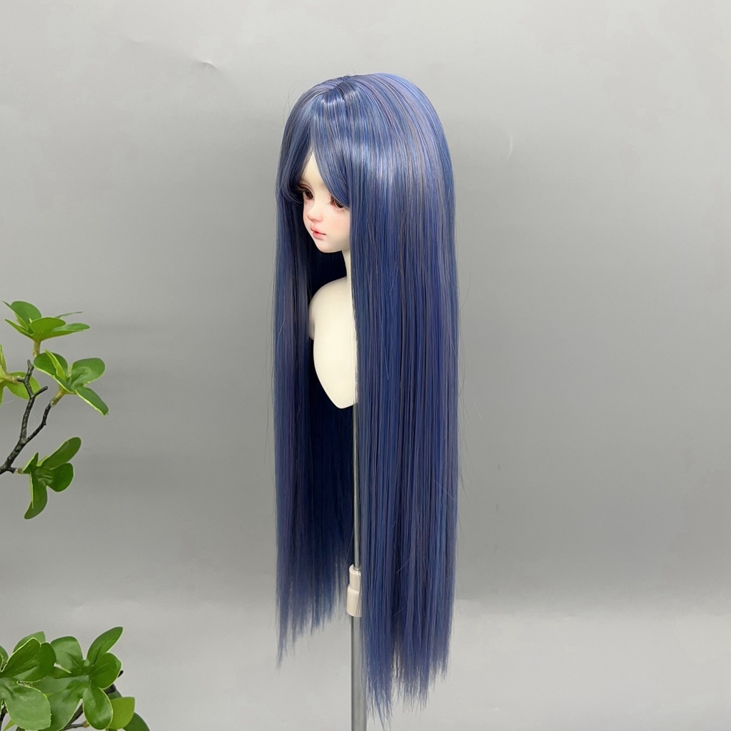1/4 1/3 1/6 ロングストレート ドール用ウィッグ 耐熱 シルク調ファイバー