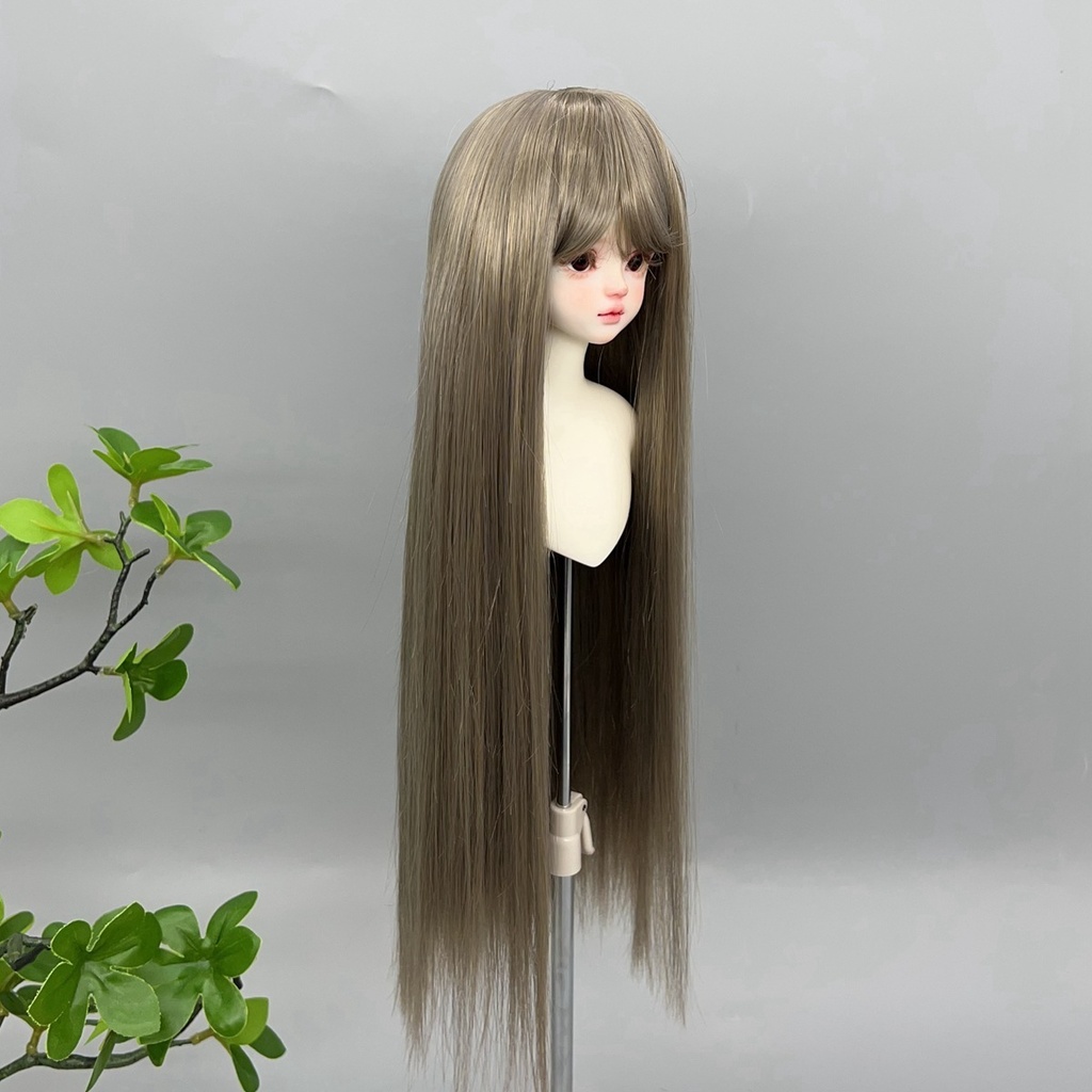 1/4 1/3 1/6 ロングストレート ドール用ウィッグ 耐熱 シルク調ファイバー