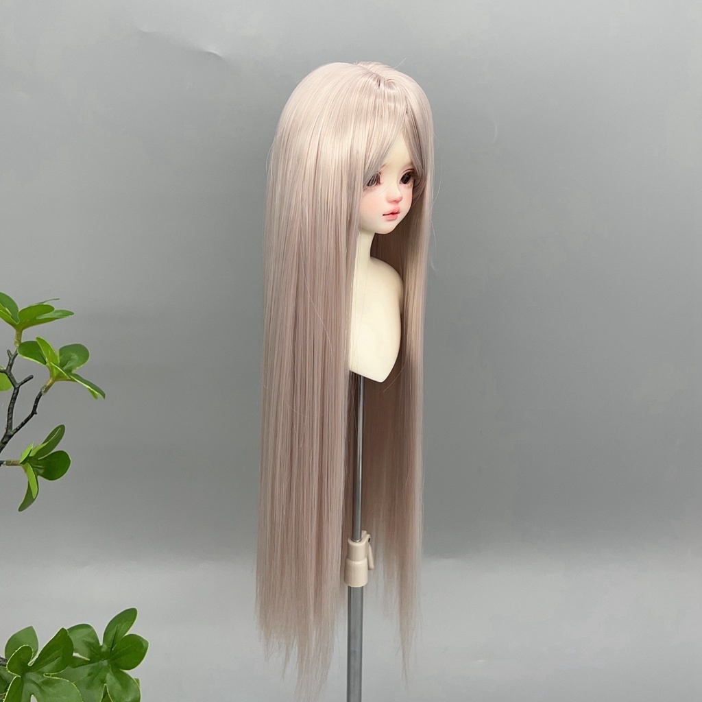 1/4 1/3 1/6 ロングストレート ドール用ウィッグ 耐熱 シルク調ファイバー
