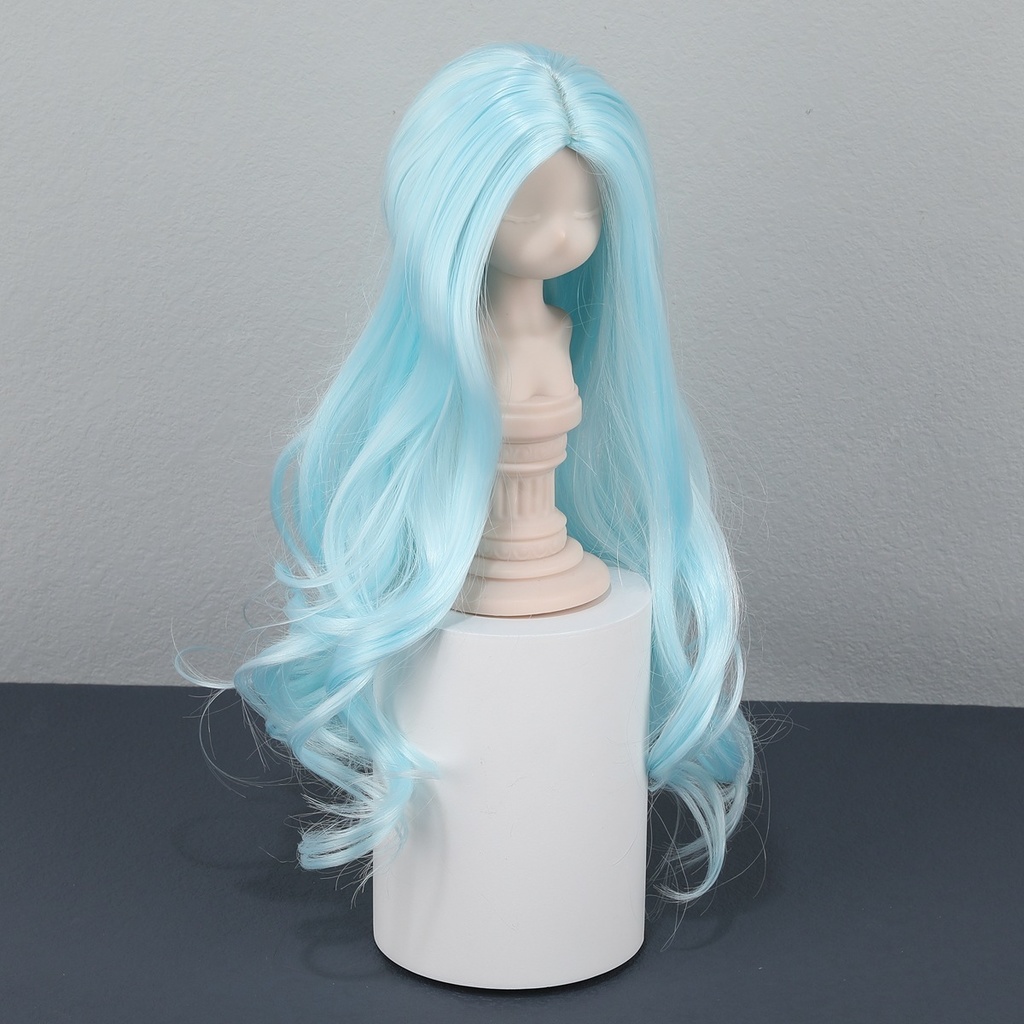 1/4 1/3 1/6 センター分けゆるふわウェーブ ドール用ウィッグ 耐熱 シルク調ファイバー