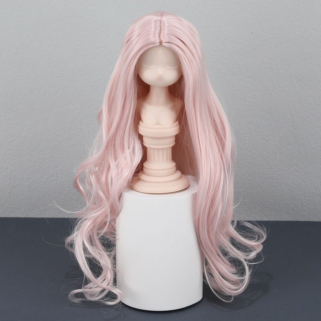 1/4 1/3 1/6 センター分けゆるふわウェーブ ドール用ウィッグ 耐熱 シルク調ファイバー