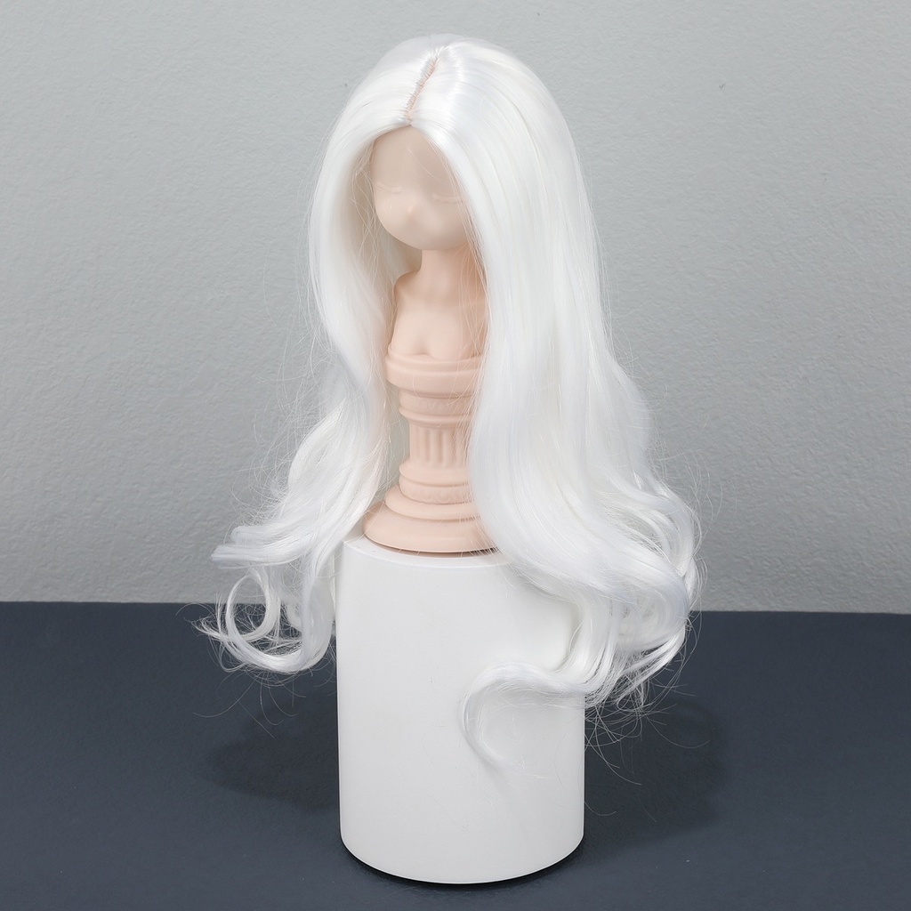 1/4 1/3 1/6 センター分けゆるふわウェーブ ドール用ウィッグ 耐熱 シルク調ファイバー