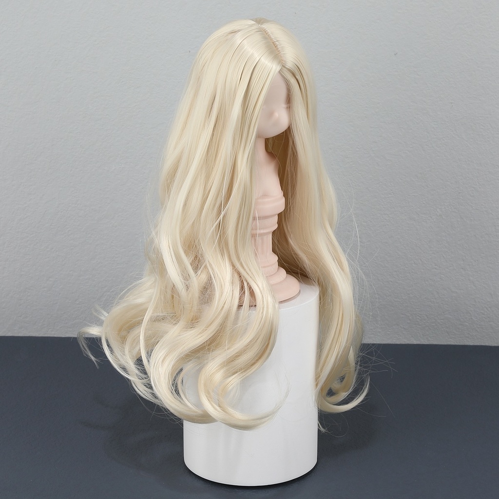 1/4 1/3 1/6 センター分けゆるふわウェーブ ドール用ウィッグ 耐熱 シルク調ファイバー