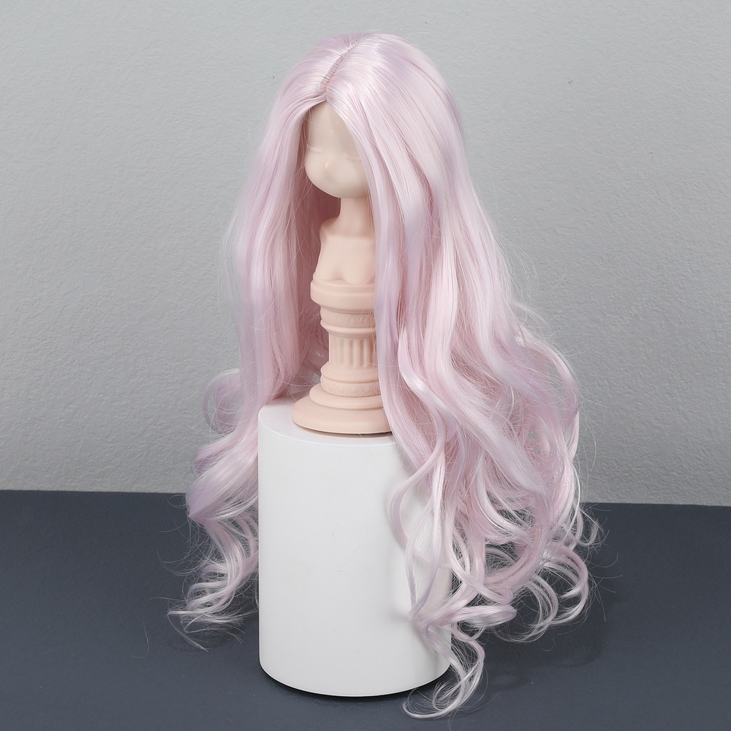 1/4 1/3 1/6 センター分けゆるふわウェーブ ドール用ウィッグ 耐熱 シルク調ファイバー