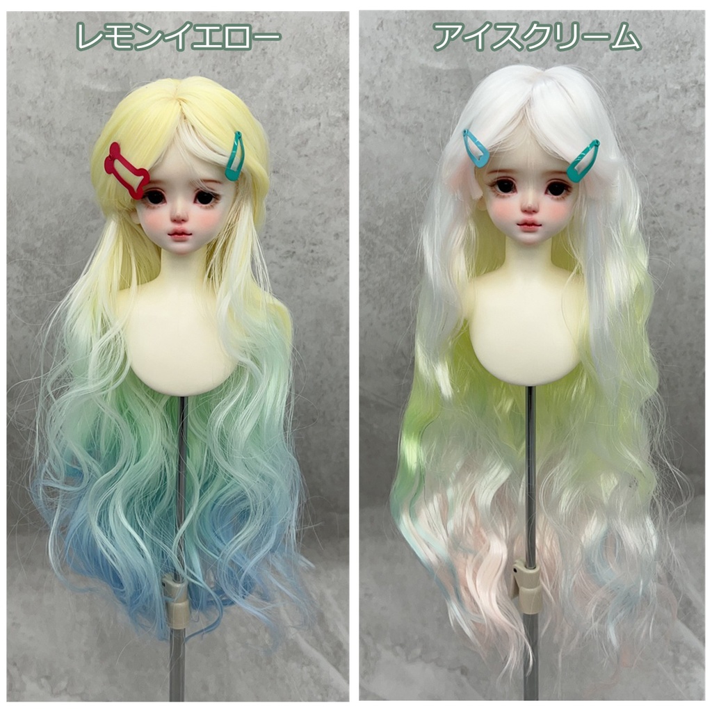 1/4 1/3 1/6 ゆるふわウェーブ ドール用ウィッグ 耐熱 シルク調ファイバー