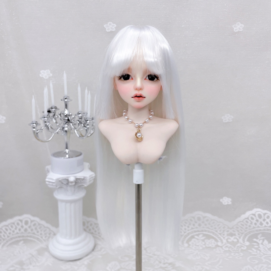 1/4 1/3 1/6 姫カット ドール用ウィッグ 耐熱 シルク調ファイバー