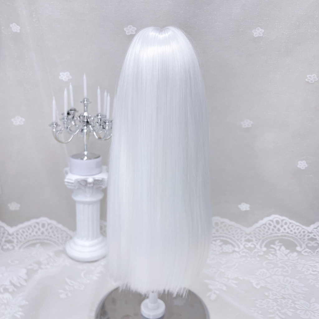 1/4 1/3 1/6 姫カット ドール用ウィッグ 耐熱 シルク調ファイバー