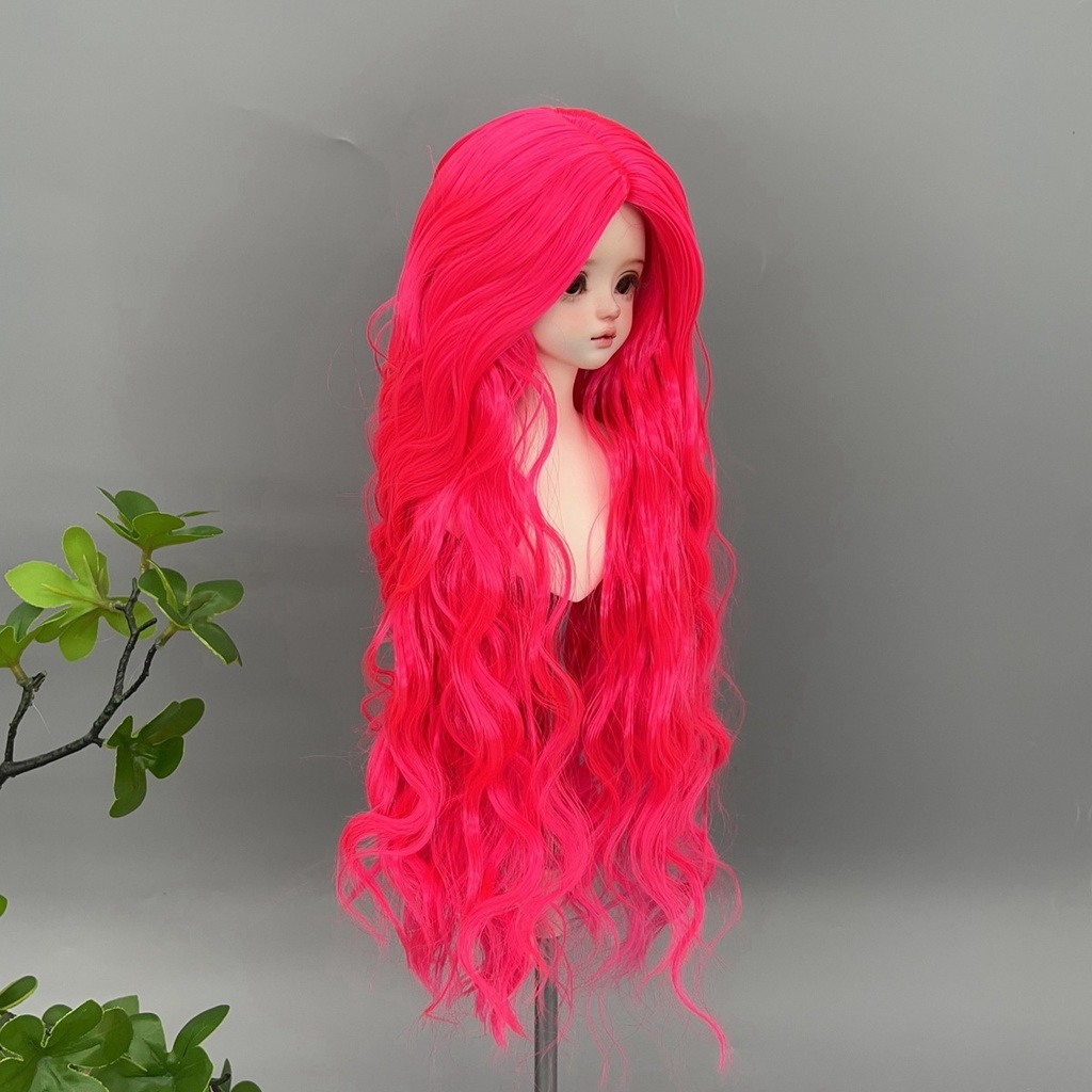 1/4 1/3 1/6 センター分け ウェーブ ドール用ウィッグ 耐熱 シルク調ファイバー