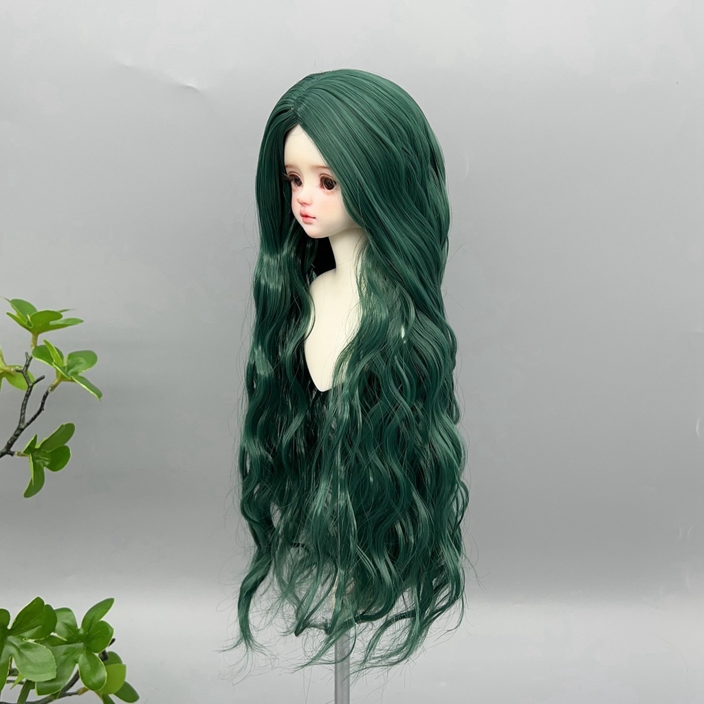 1/4 1/3 1/6 センター分け ウェーブ ドール用ウィッグ 耐熱 シルク調ファイバー