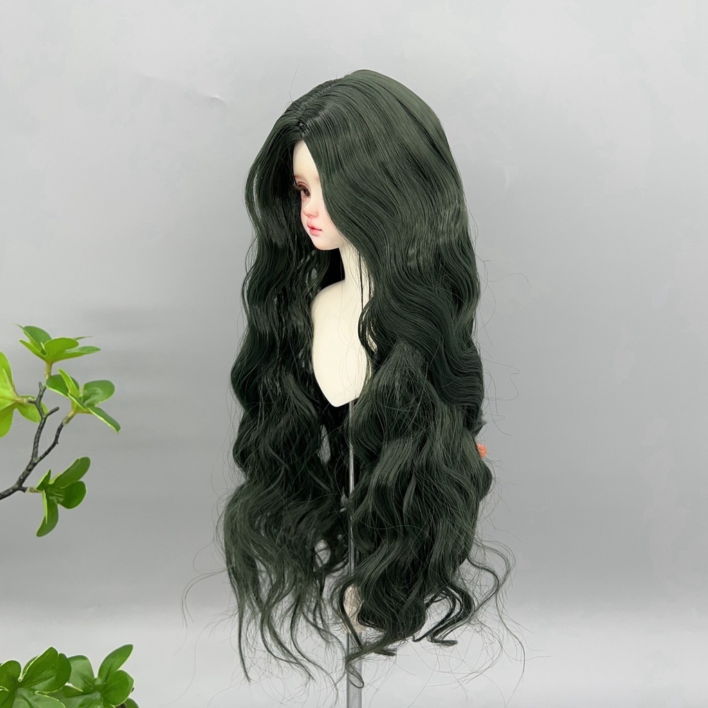 1/4 1/3 1/6 センター分け ウェーブ ドール用ウィッグ 耐熱 シルク調ファイバー