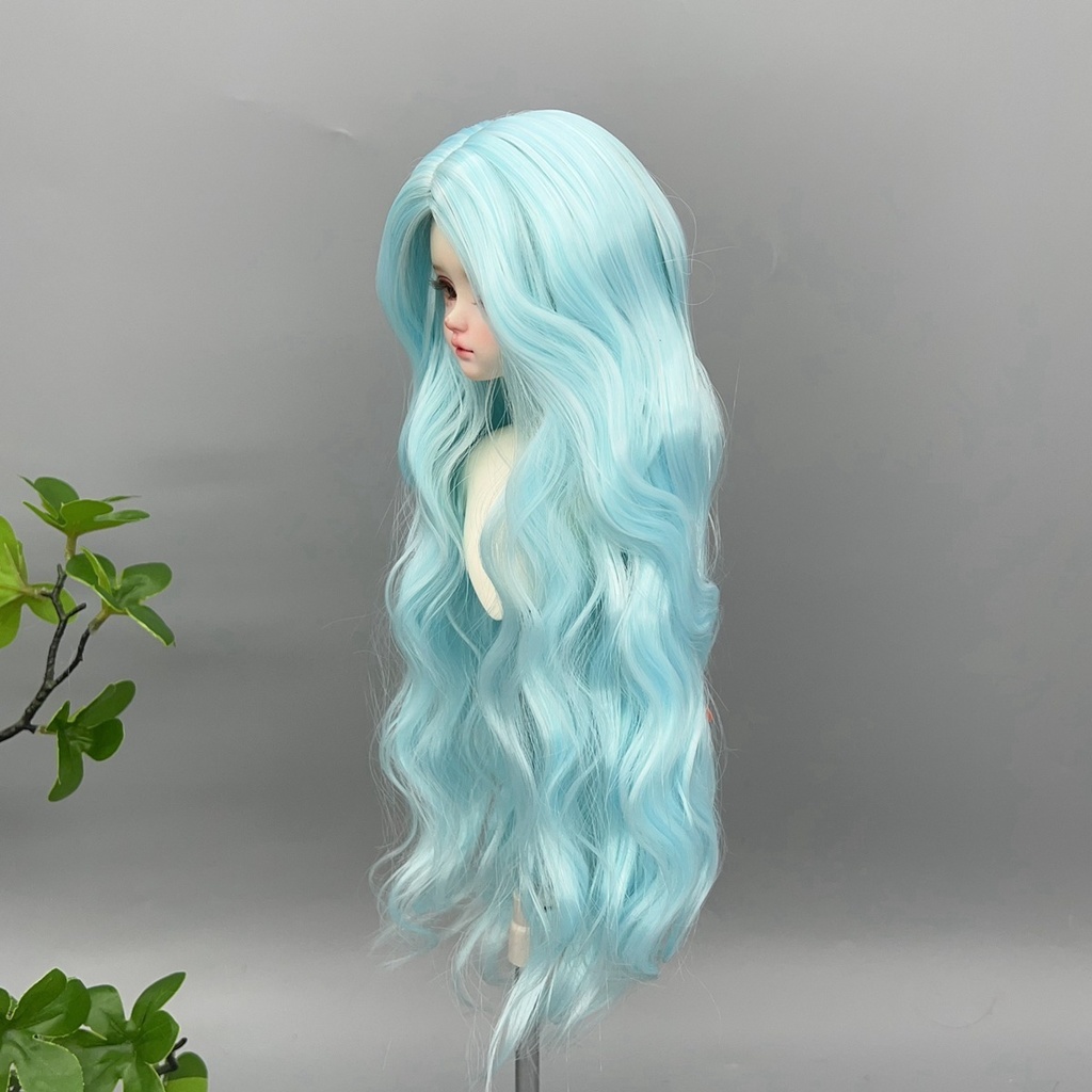 1/4 1/3 1/6 センター分け ウェーブ ドール用ウィッグ 耐熱 シルク調ファイバー