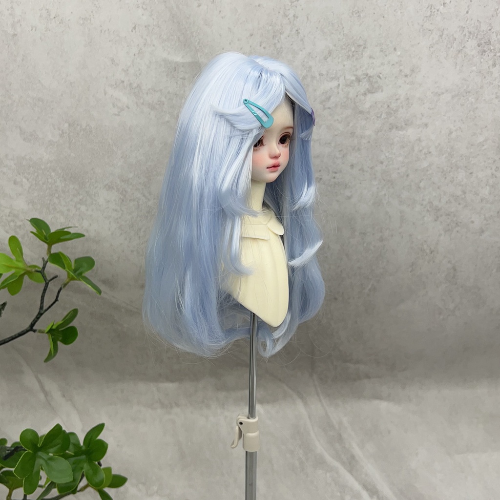 1/4 1/3 1/6 二段姫カット ドール用ウィッグ 耐熱 シルク調ファイバー