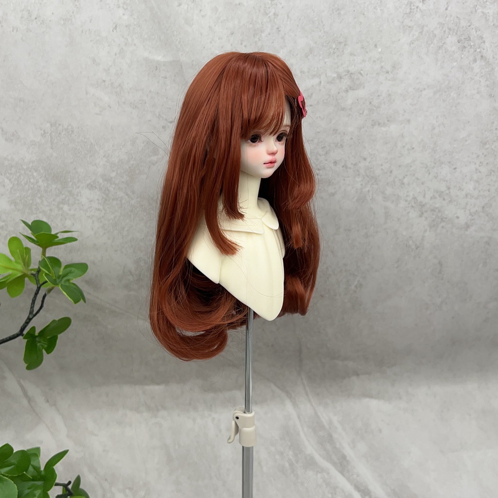 1/4 1/3 1/6 二段姫カット ドール用ウィッグ 耐熱 シルク調ファイバー