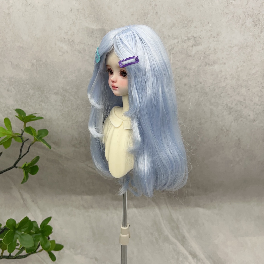 1/4 1/3 1/6 二段姫カット ドール用ウィッグ 耐熱 シルク調ファイバー