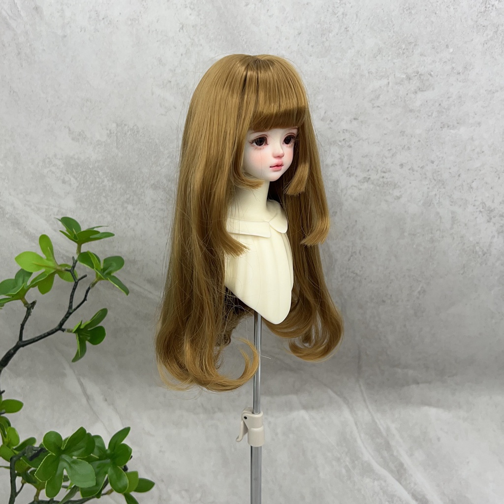 1/4 1/3 1/6 二段姫カット ドール用ウィッグ 耐熱 シルク調ファイバー
