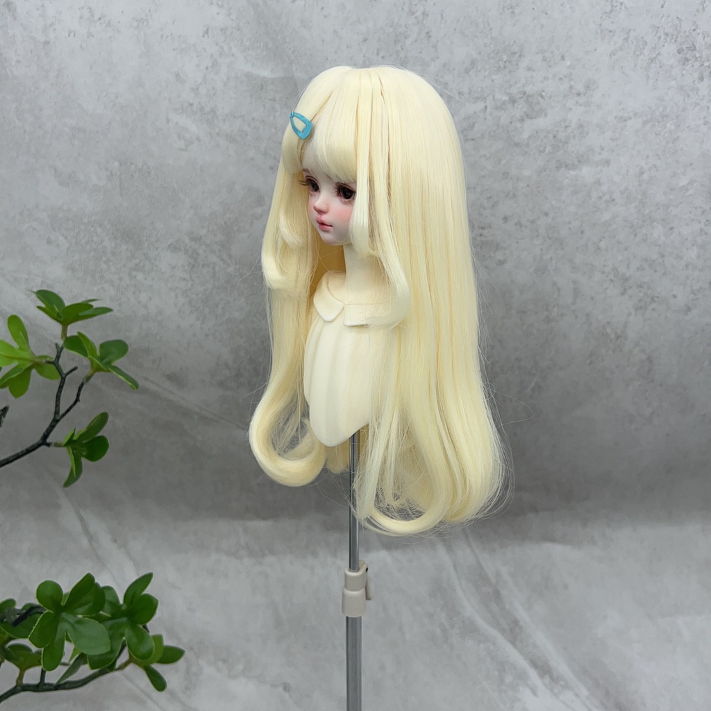 1/4 1/3 1/6 二段姫カット ドール用ウィッグ 耐熱 シルク調ファイバー