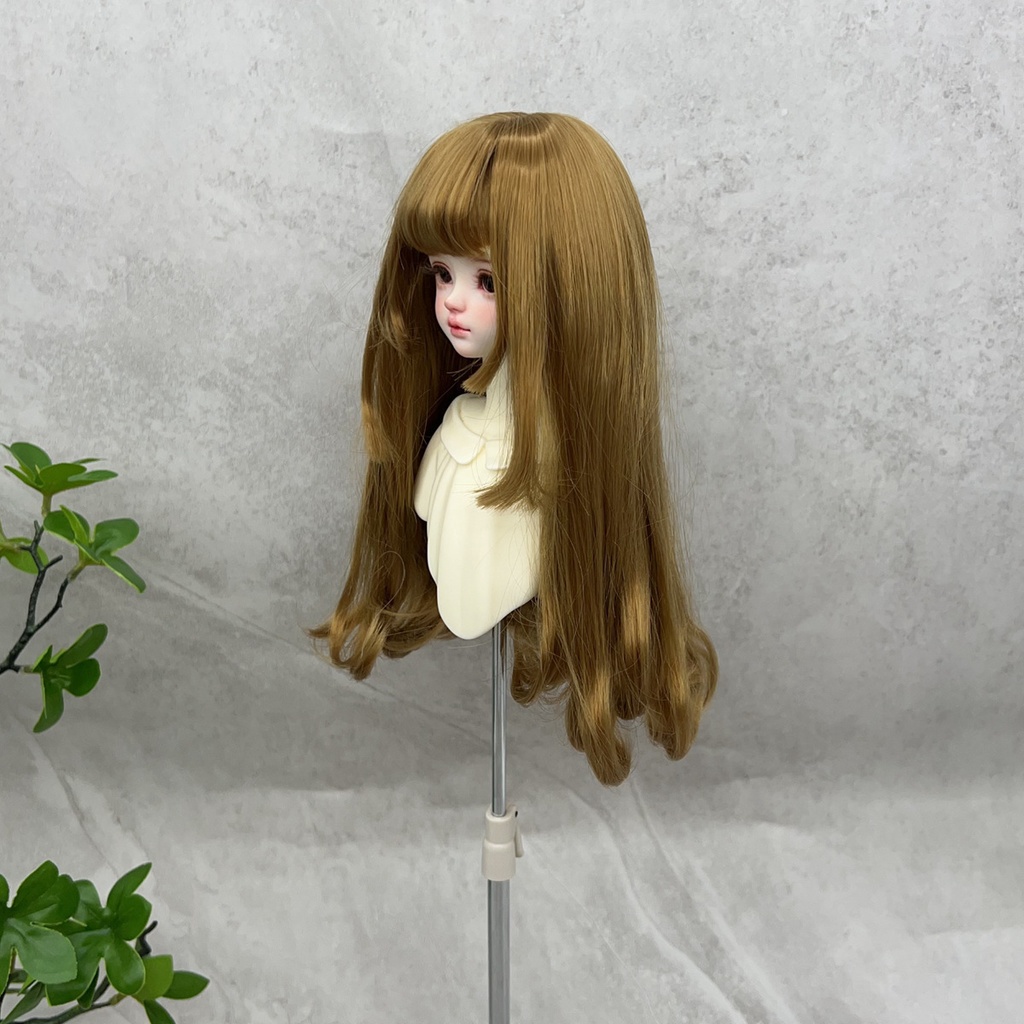 1/4 1/3 1/6 二段姫カット ドール用ウィッグ 耐熱 シルク調ファイバー
