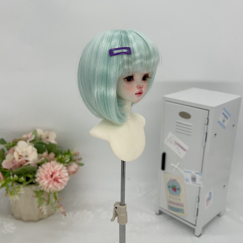 1/4 1/3 1/6 ショートボブ ドール用ウィッグ 耐熱 シルク調ファイバー