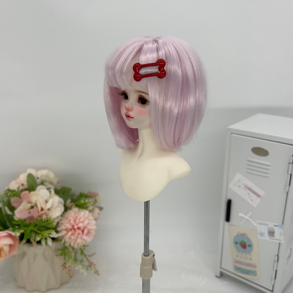 1/4 1/3 1/6 ショートボブ ドール用ウィッグ 耐熱 シルク調ファイバー