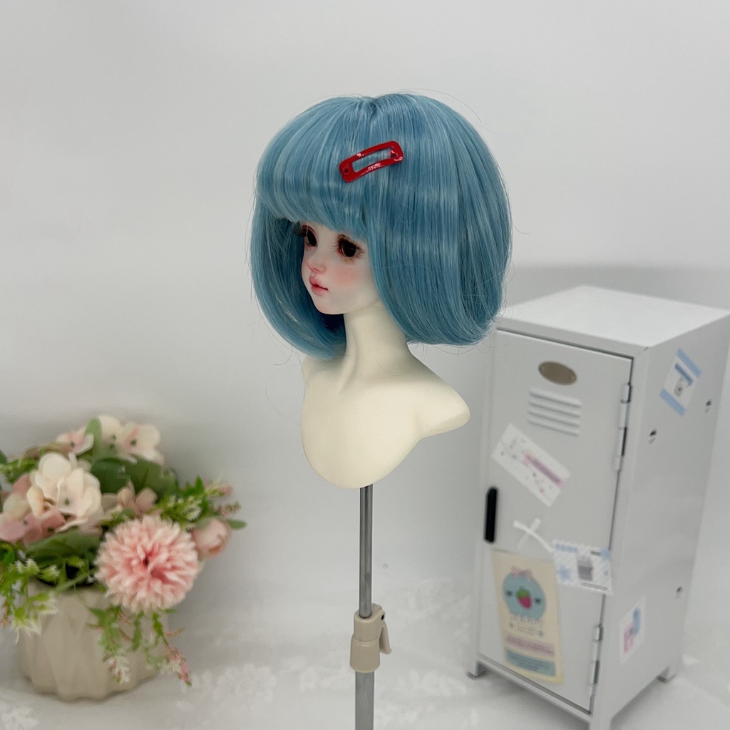 1/4 1/3 1/6 ショートボブ ドール用ウィッグ 耐熱 シルク調ファイバー