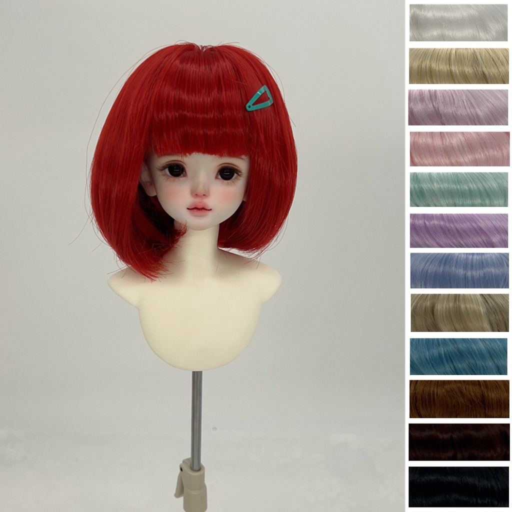 1/4 　1/3　1/6　ショートボブ　ドール用ウィッグ　耐熱　シルク調ファイバー