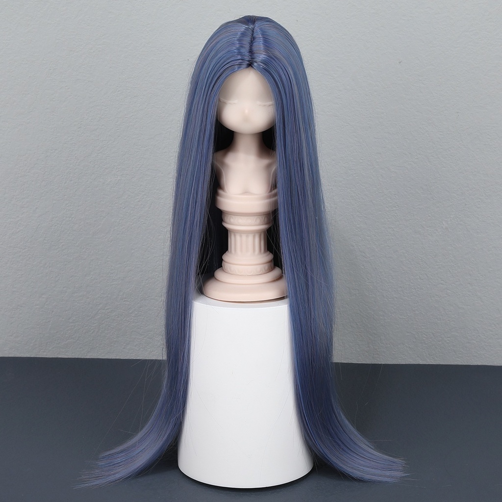 1/4 1/3 1/6 センター分けストレート ドール用ウィッグ 耐熱 シルク調ファイバー