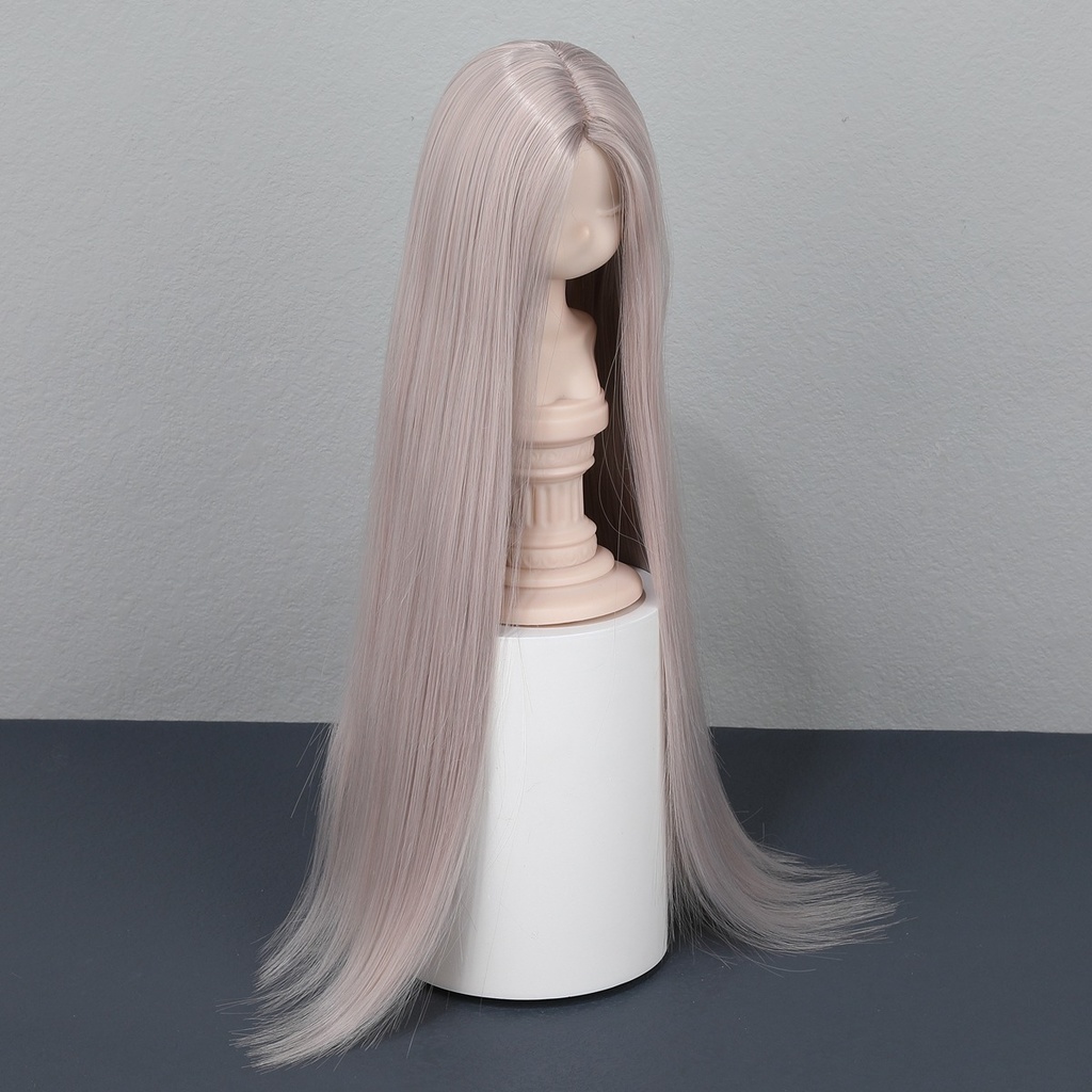 1/4 1/3 1/6 センター分けストレート ドール用ウィッグ 耐熱 シルク調ファイバー