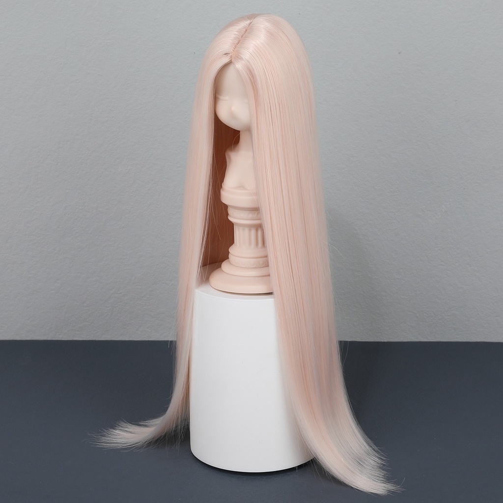 1/4 1/3 1/6 センター分けストレート ドール用ウィッグ 耐熱 シルク調ファイバー