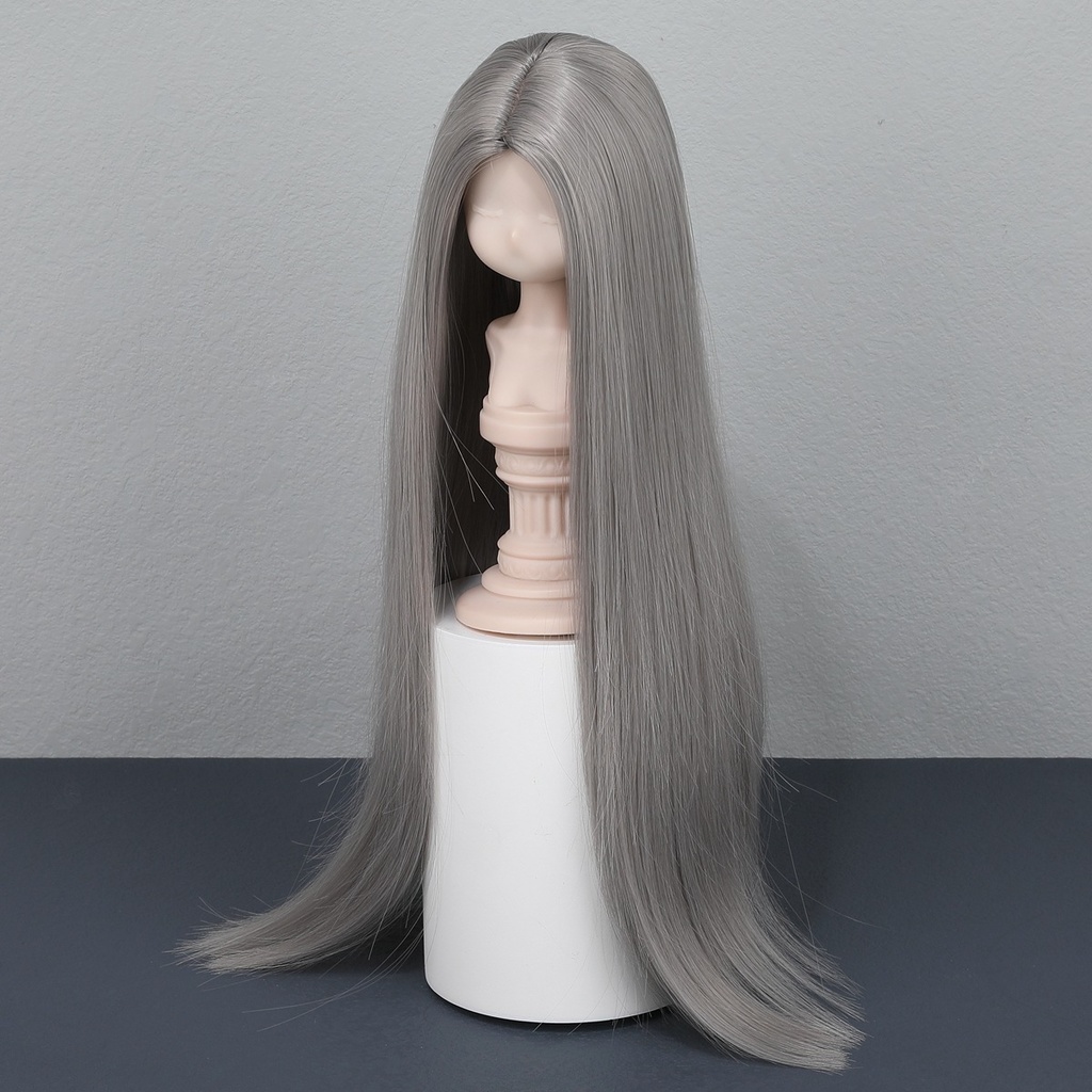 1/4 1/3 1/6 センター分けストレート ドール用ウィッグ 耐熱 シルク調ファイバー