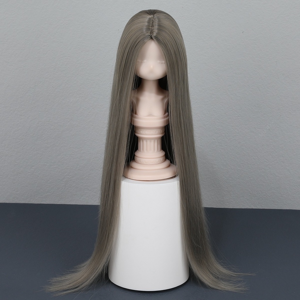 1/4 1/3 1/6 センター分けストレート ドール用ウィッグ 耐熱 シルク調ファイバー