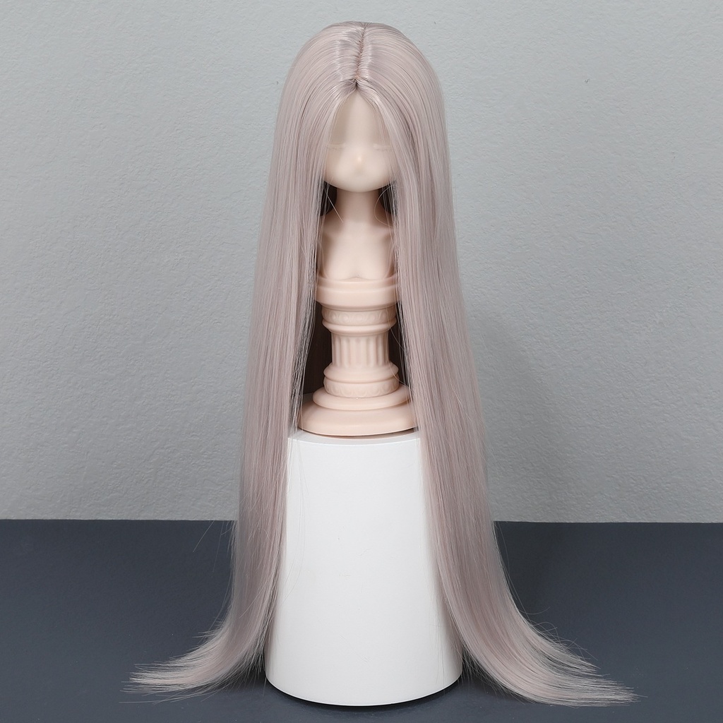 1/4 1/3 1/6 センター分けストレート ドール用ウィッグ 耐熱 シルク調ファイバー
