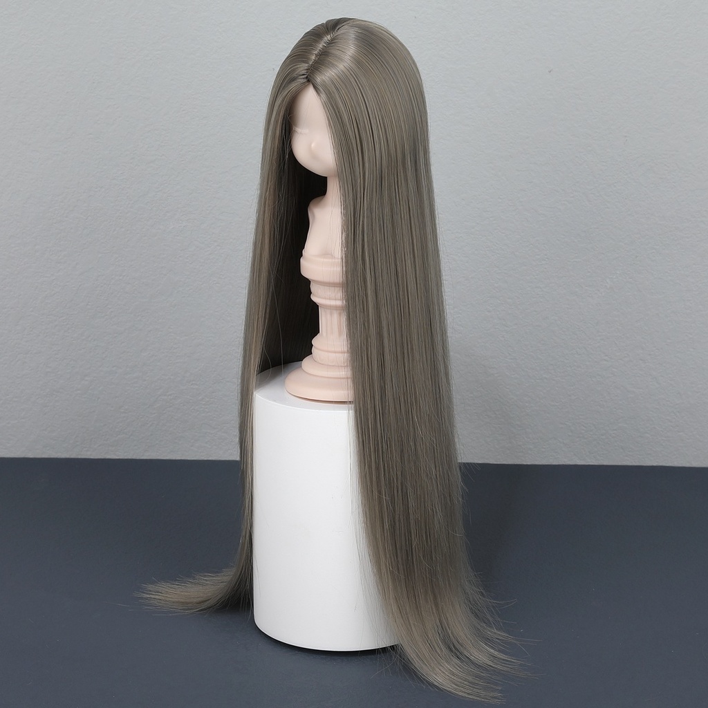 1/4 1/3 1/6 センター分けストレート ドール用ウィッグ 耐熱 シルク調ファイバー