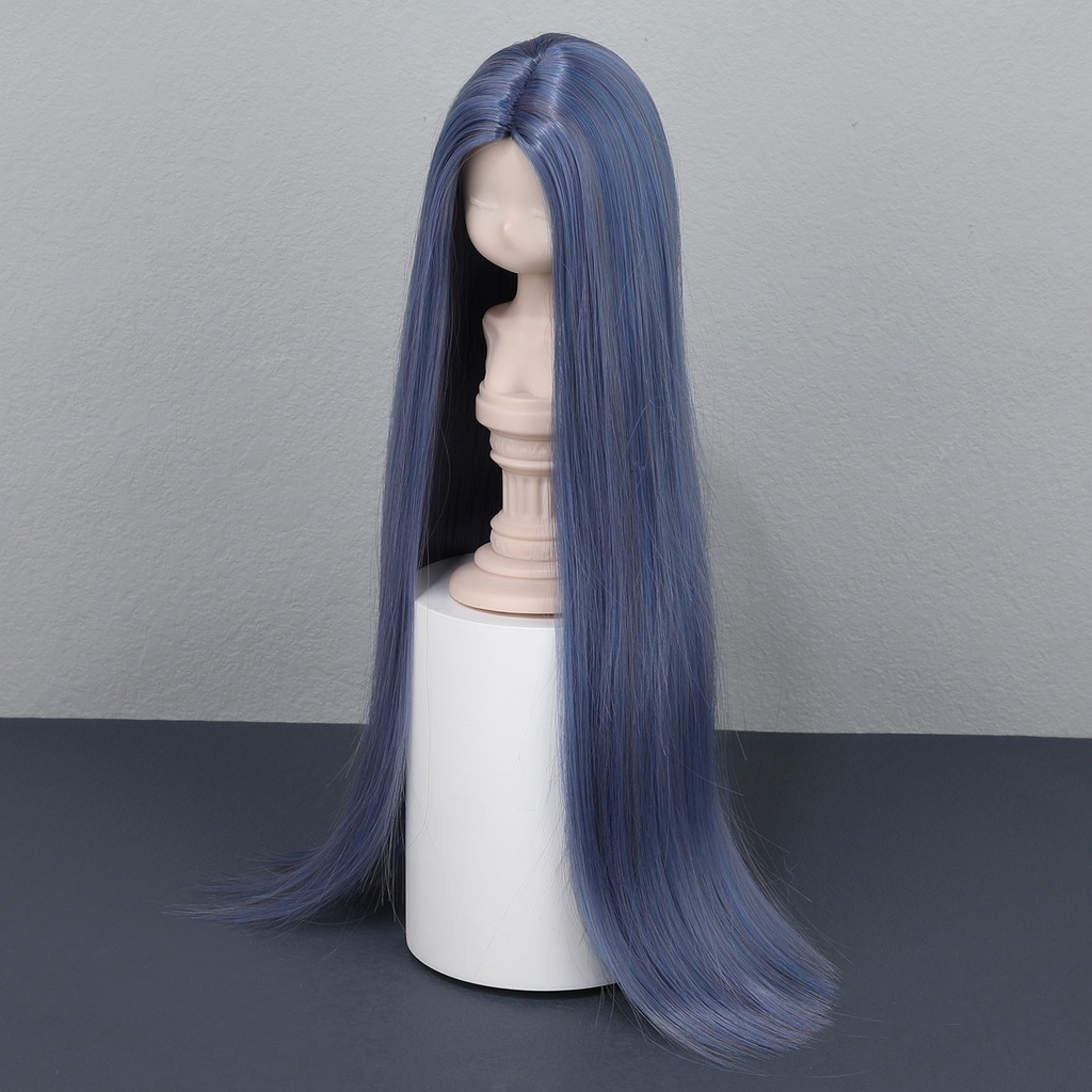 1/4 1/3 1/6 センター分けストレート ドール用ウィッグ 耐熱 シルク調ファイバー