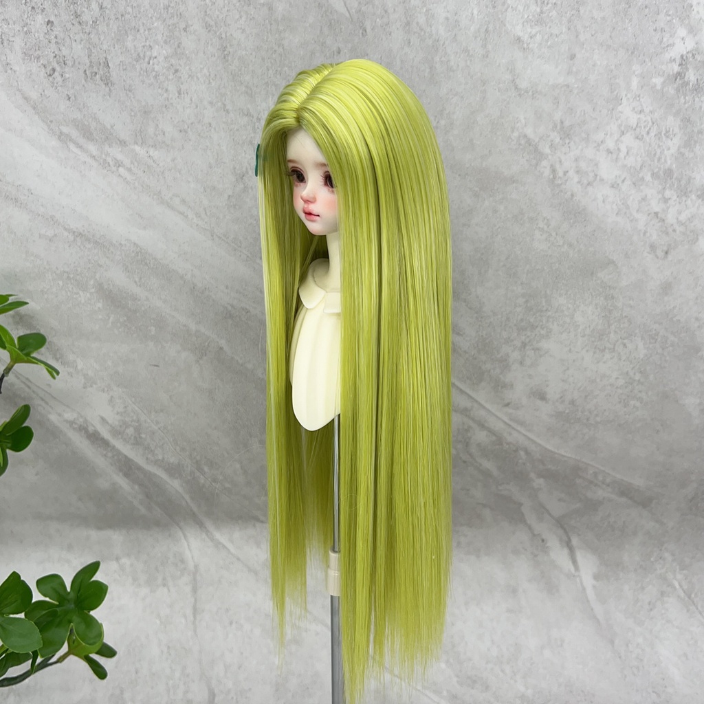 1/4 1/3 1/6 センター分けストレート ドール用ウィッグ 耐熱 シルク調ファイバー