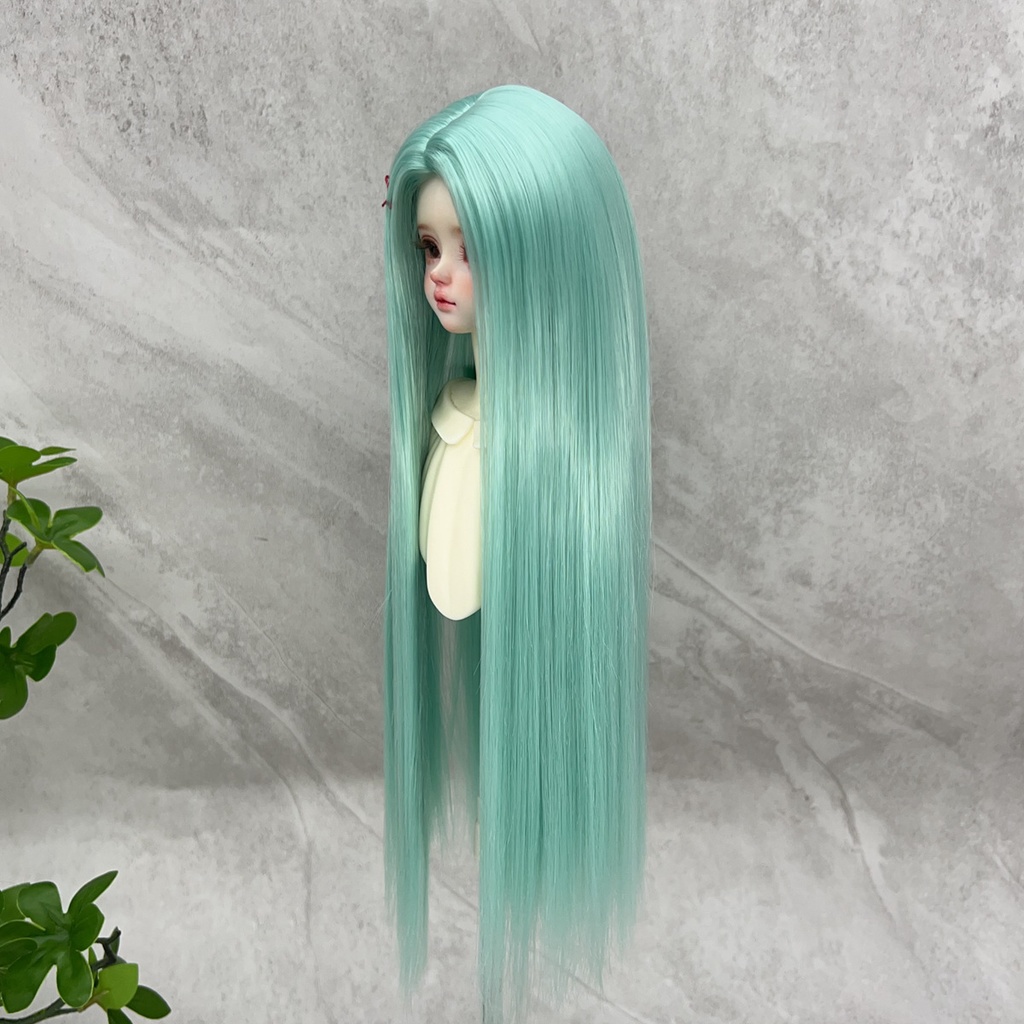 1/4 1/3 1/6 センター分けストレート ドール用ウィッグ 耐熱 シルク調ファイバー