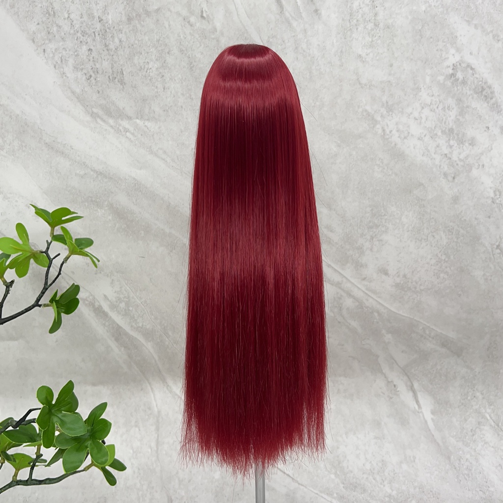 1/4 1/3 1/6 センター分けストレート ドール用ウィッグ 耐熱 シルク調ファイバー