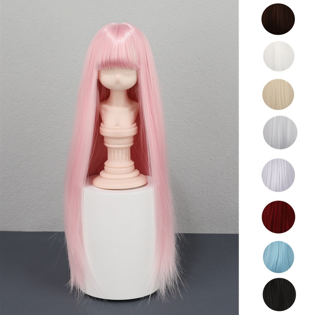 1/4 1/3 1/6 ドール用ウィッグ 耐熱 シルク調ファイバー